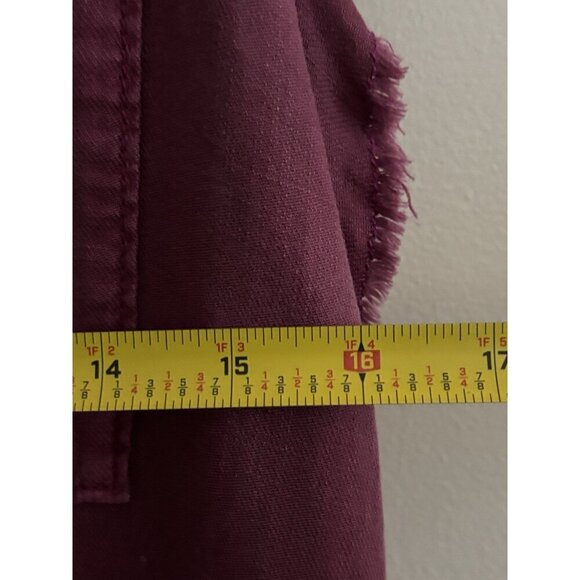 Anthropologie Pilcro Dress Sz S Plum Ruffle V-Neck Flounced Raspberry Tunic - Picture 10 of 14